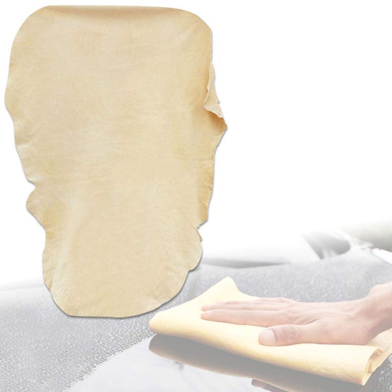 Airlab Chamois Cloth for Car - 35'' x 23.6'' (5.7 sq ft) - Extra Large Drying Natural Shammy Towel Real Leather Washing Cloth Cleaning Car Wipes - Image 2